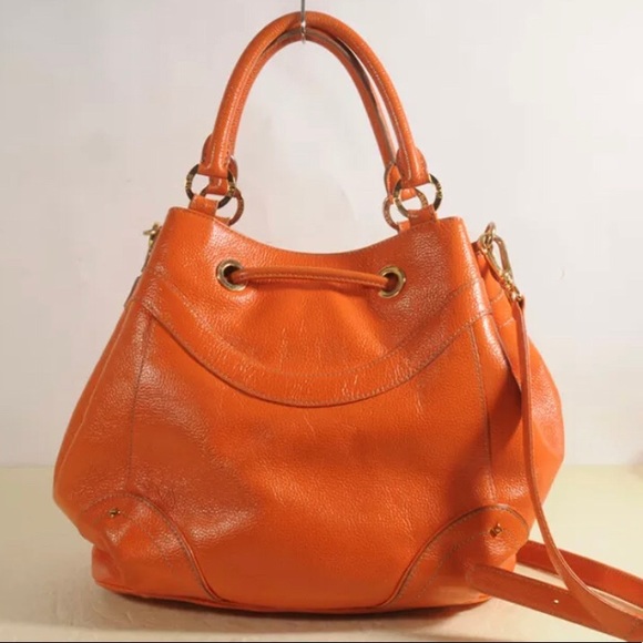 MCM Orange and Gold plated Tassel Handbag Vintage - Picture 2 of 11